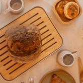 Tábua Migalheira Lume Plástico e Bambu Bege 33cm